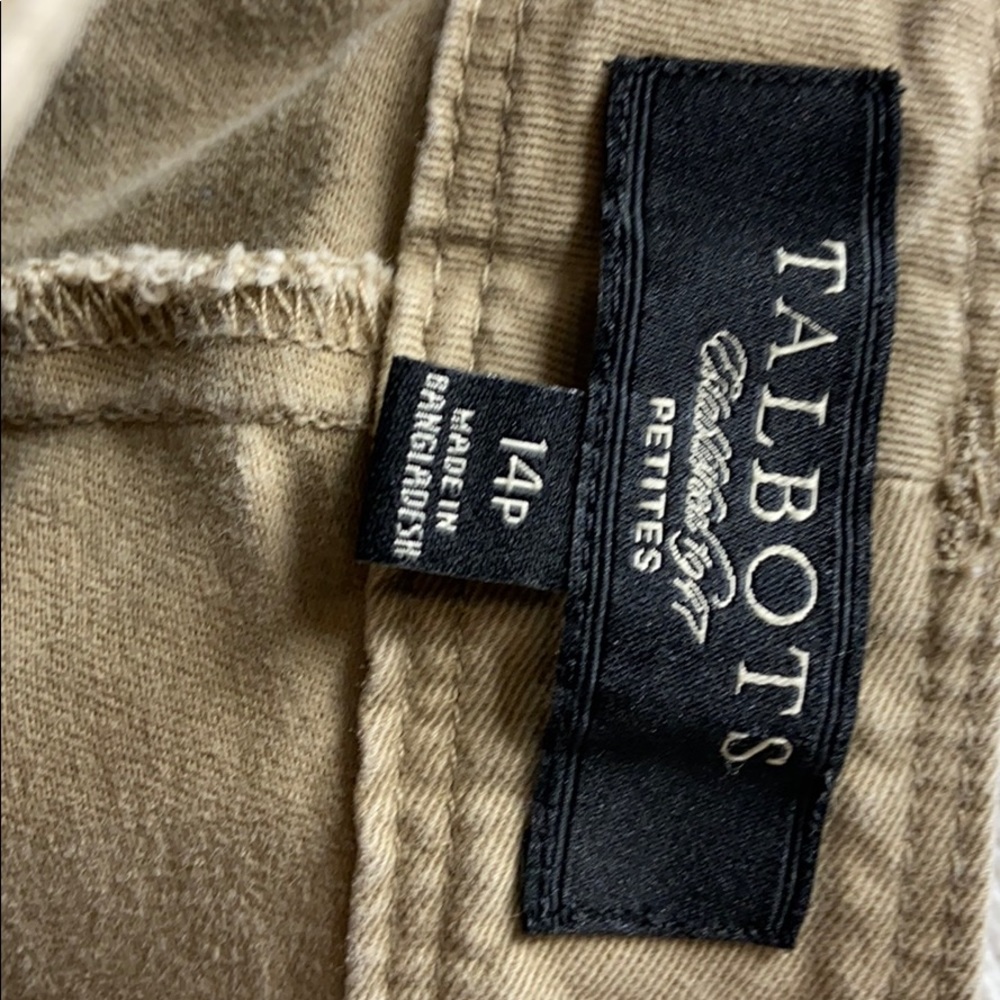 Talbots khaki zippered pants size 14 petite - Picture 8 of 8